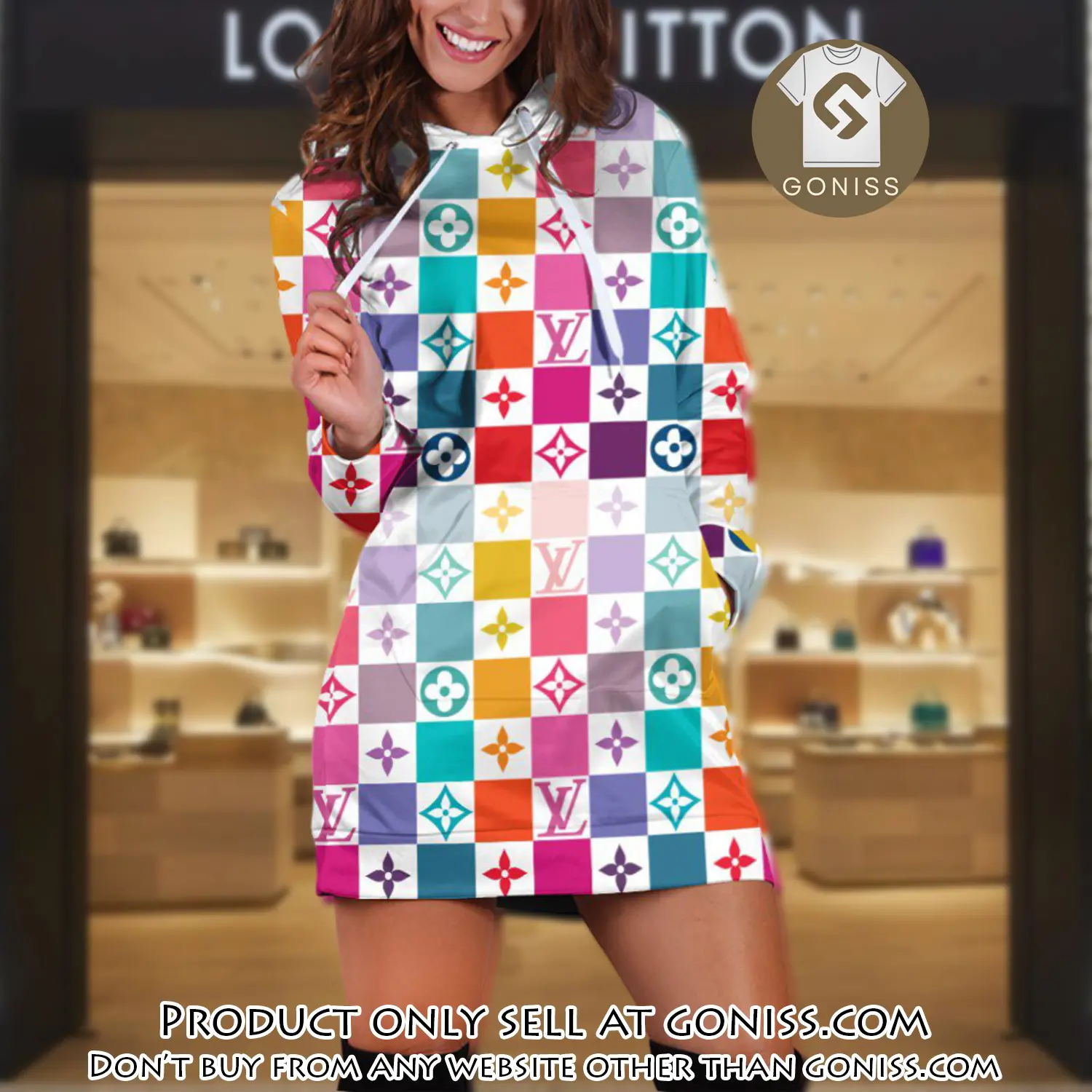 Lv premium luxury brand hoodie dress for women hdl1016 gn1040970